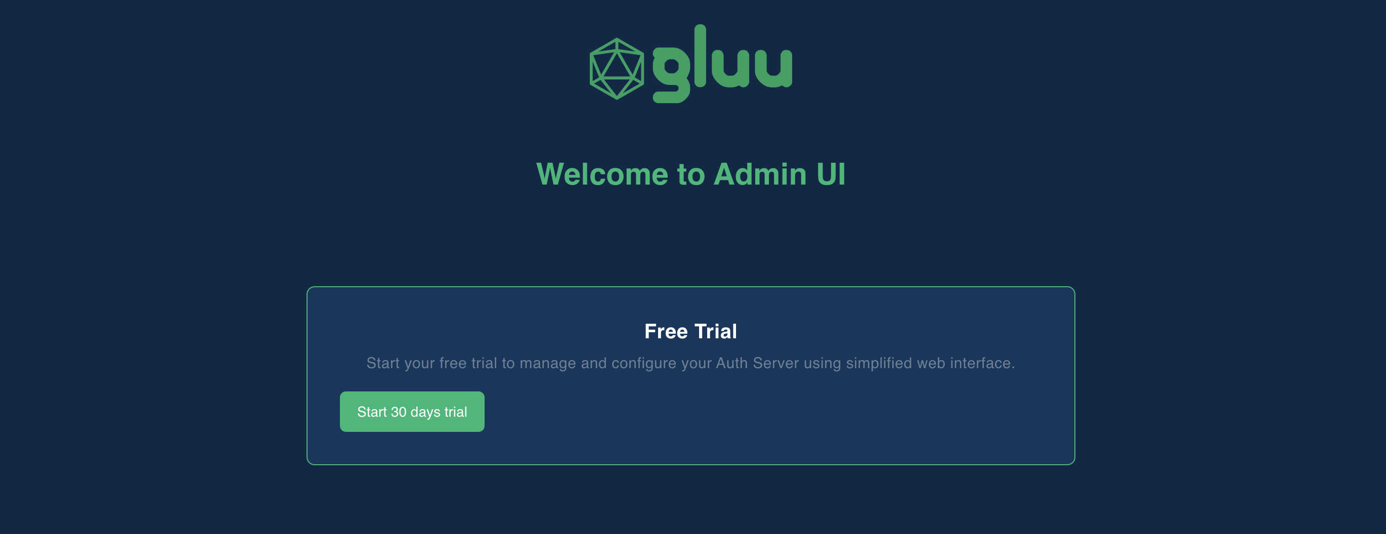 Issue Trial license page